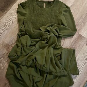 Stylish Olive Green Dress